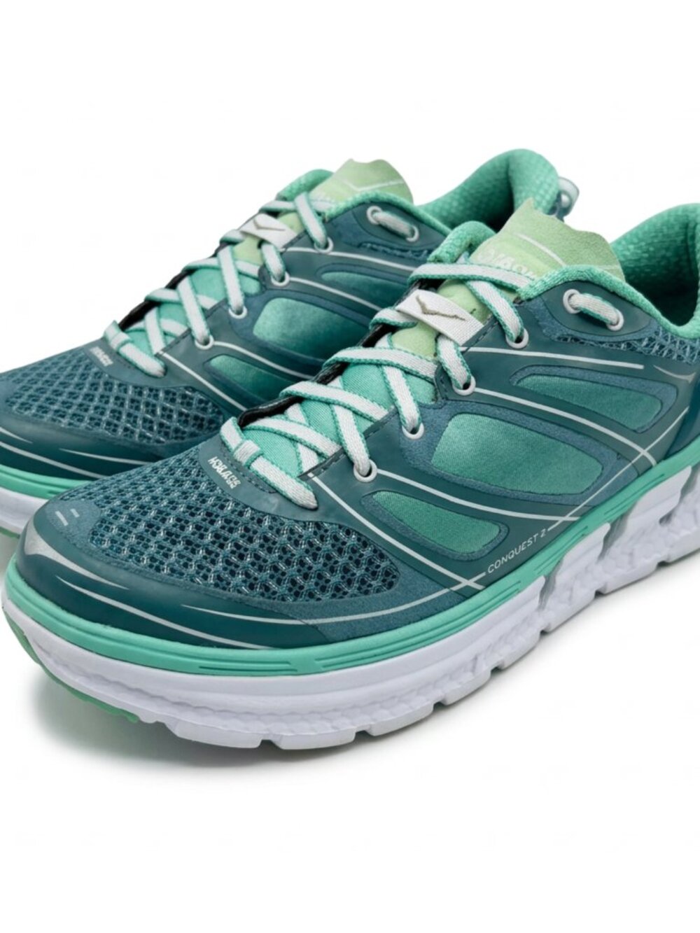 Hoka One One Conquest 2 Women’s Size 10 Blue Shoes Running Track Jog *flaw